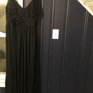 Davids bridal cowel back dress